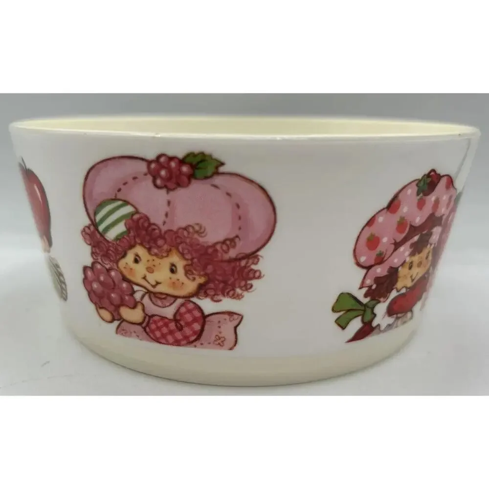 Vintage‎ 1980's Strawberry Shortcake Deka 3 Piece Plastic Dish Meal U115Set B